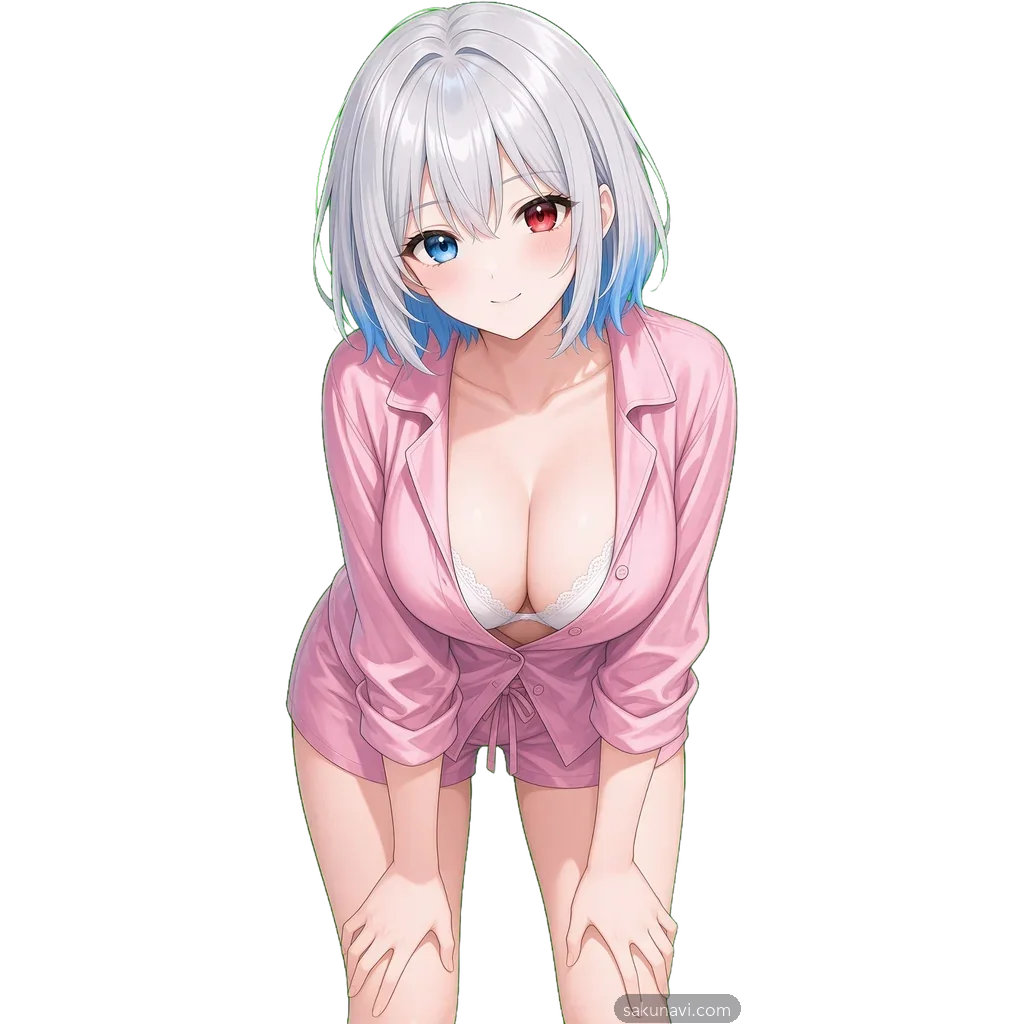 ミア: 前かがみ